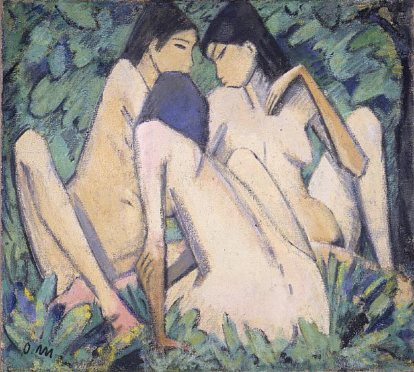 Otto Mueller Three Girls in a Wood oil painting image